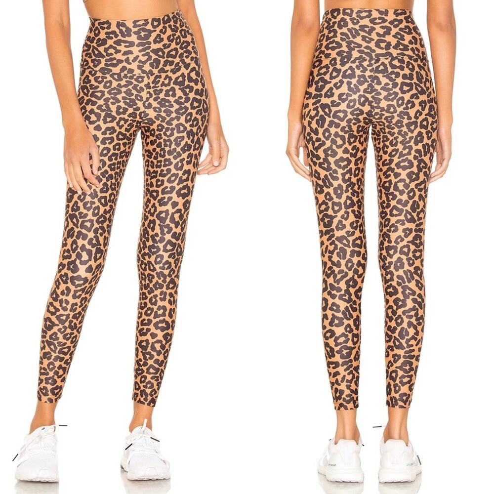 Beach Riot Tan Brown Black Leopard Print High Rise Piper Leggings Medium
